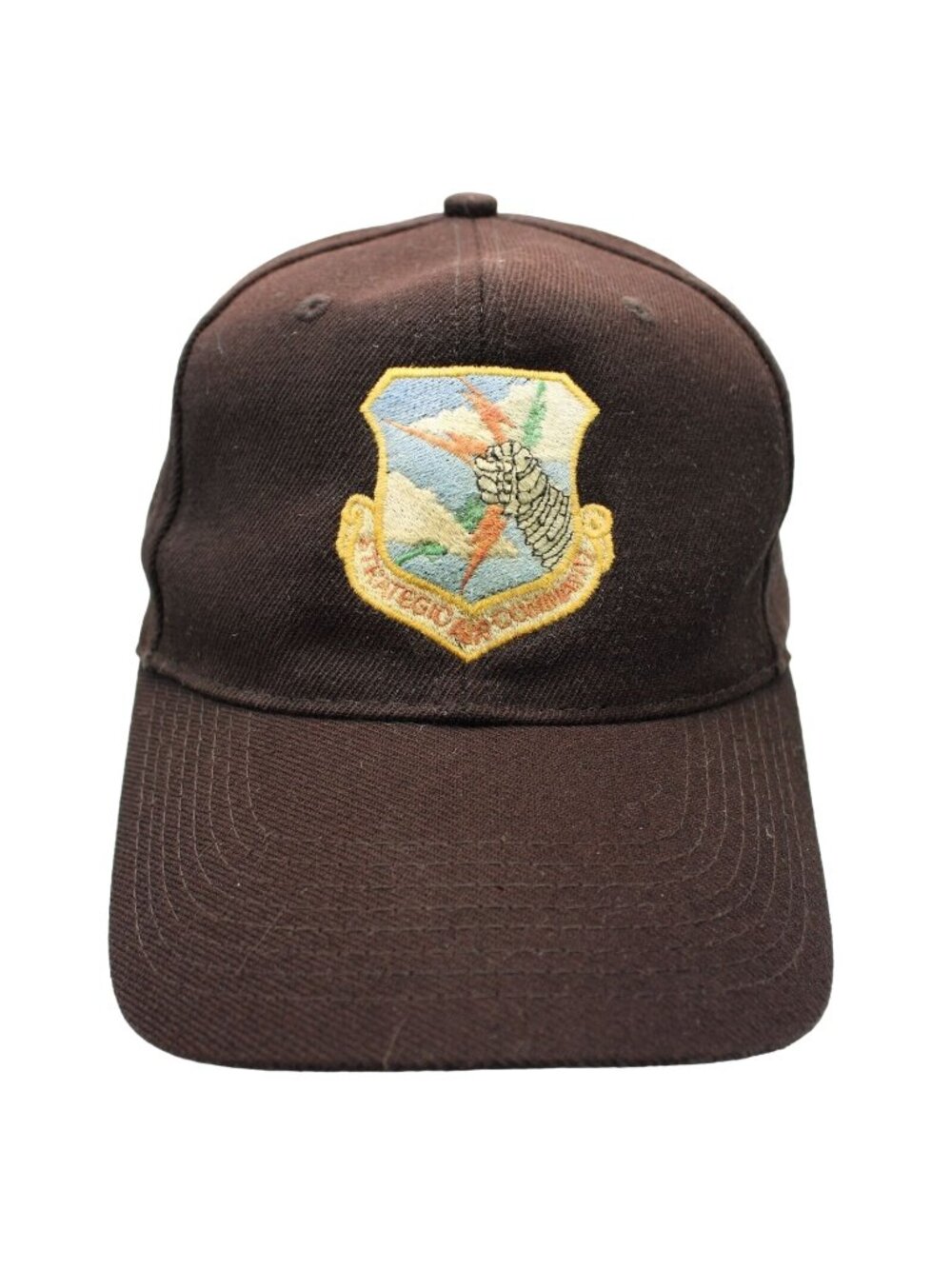 USAF Strategic Air Command Logo Black Baseball Hat Cap Adjustable Hook Loop